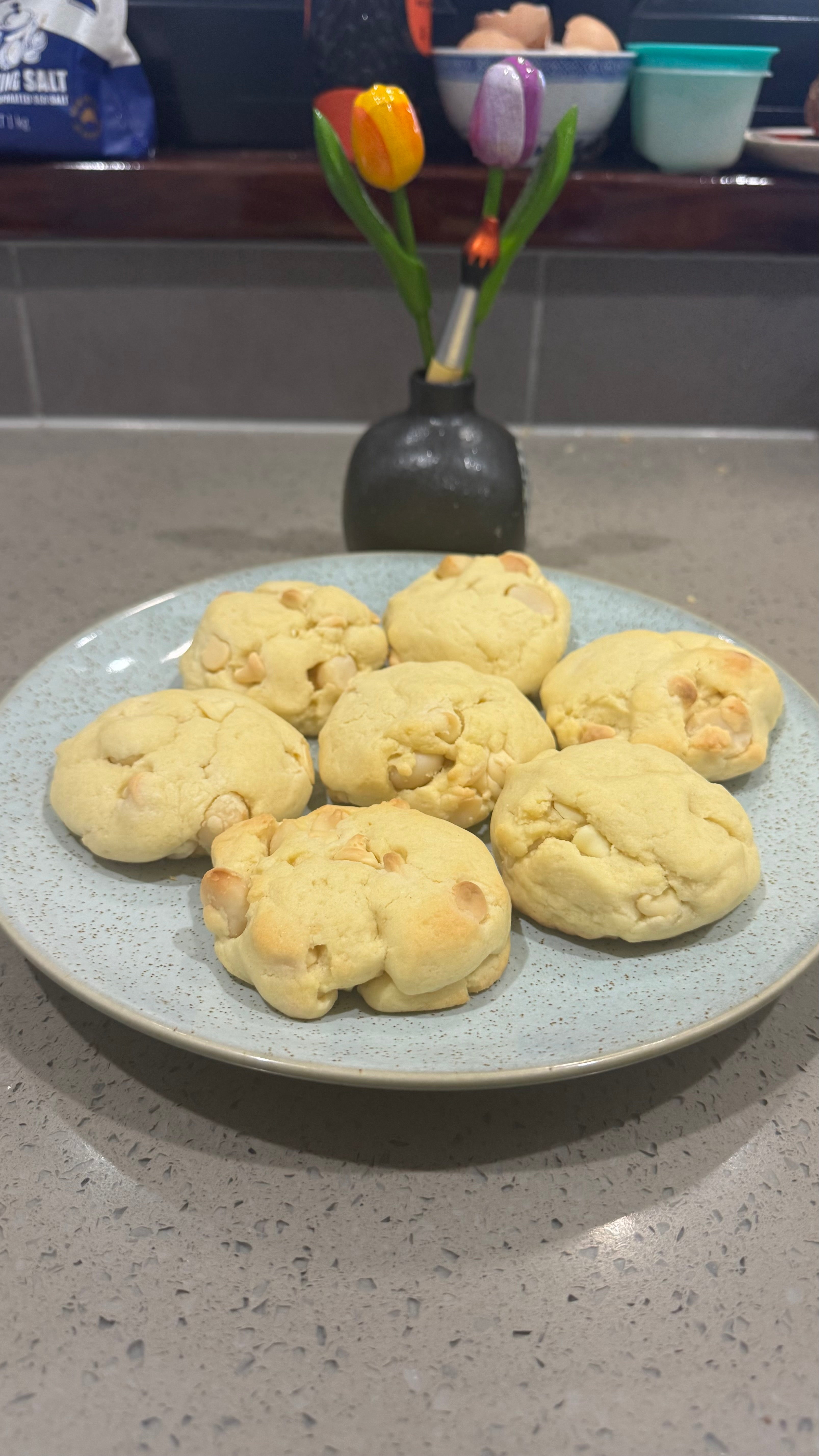 White Chocolate and Macadamia Cookies